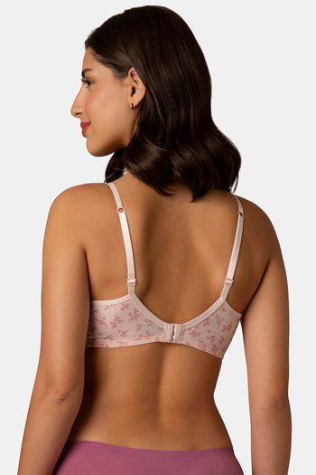 Every de by Amante Padded Non Wired Full Coverage T-Shirt Bra - Pink Floral Print — image 3